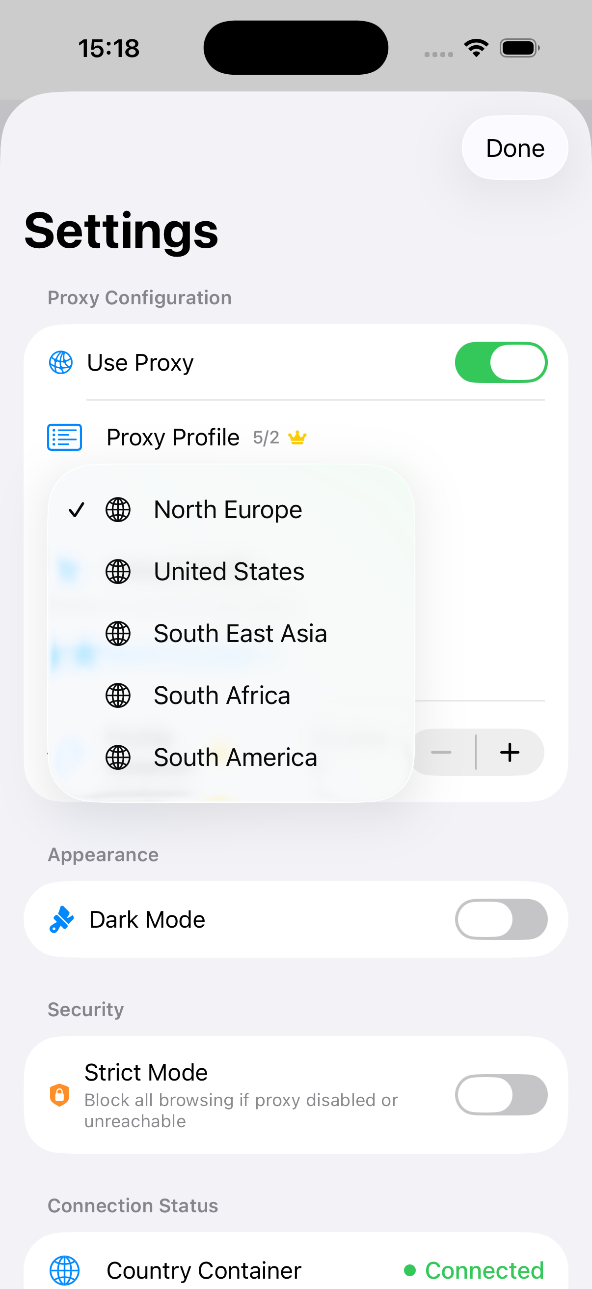 Proxy Configuration Settings